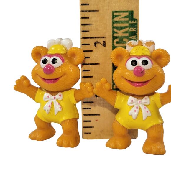 Vintage Fozzie Bear 2" Figures Muppet Babies Lot of 2 Collectible - Picture 2 of 12